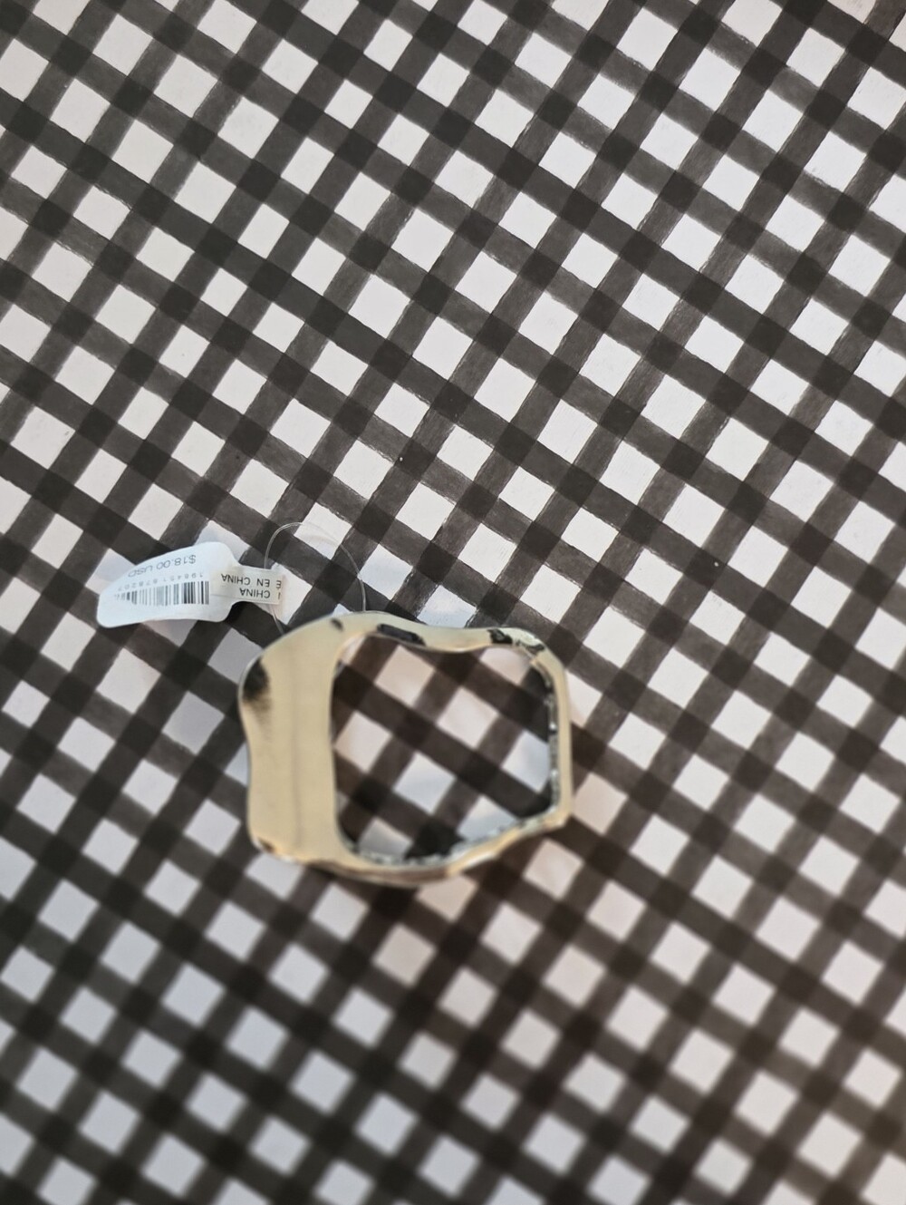 NWT Free People Wavy Open Metal Hair Claw Clip in Silver